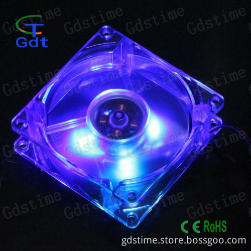 80mm 80mm*80mm*25mm 12V Red LED Transparent DC High rpm Computer Fan